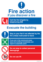 Fire Action - Stay in flat if not affected by the fire Text: 
